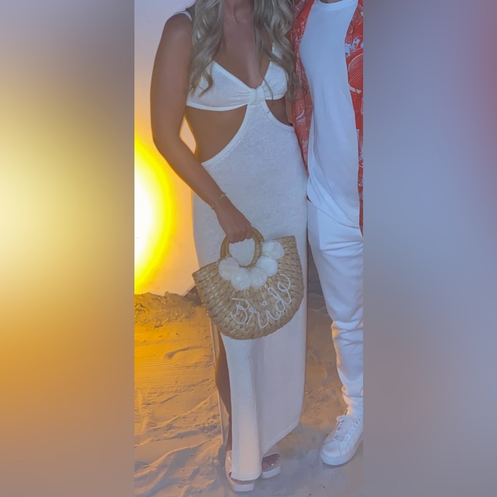 White cut out dress